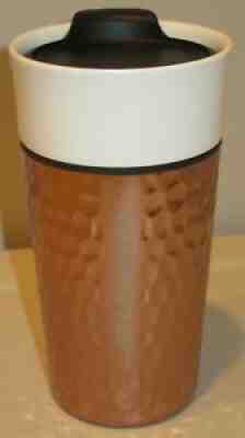 NEW Starbucks 2016 Ceramic Rose Gold Copper Hammered Travel Tumbler Cup Mug 12oz - Sold on eBay Sep 14, 2021 for $6.00