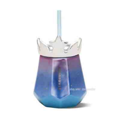 Starbucks 2021 Summer Starry Night Blue Purple Gradient Mug Straw Cup Crown Lid - Sold on eBay Aug 11, 2021 for $69.74