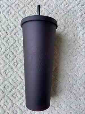 NEW ULTRA RARE HTF Starbucks Tumbler 24oz Halloween 2019 Matte Plum Black Cherry - Sold on eBay Aug 28, 2021 for $249.95