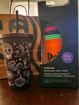 Starbucks 2019 Halloween tattoo Skull Tumbler FREE GID Pack - Sold on eBay Sep 01, 2021 for $210.00