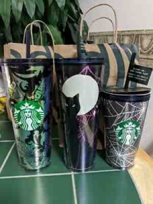 NEW STARBUCKS HALLOWEEN FALL GLOW IN THE DARK TUMBLERS - Sold on eBay Sep 02, 2021 for $160.00