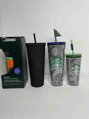 Starbucks Set Of 4 Halloween Studded And Glow In Dark Tumbler/ Cups NEW - Sold on eBay Aug 29, 2021 for $120.00