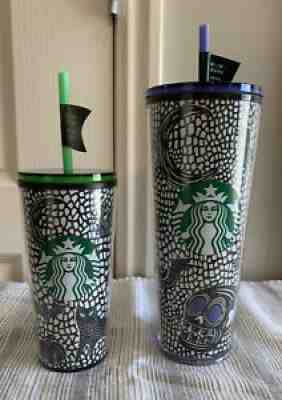 NWT-Starbucks 2020 Halloween Glow In The Dark Set 24oz Venti & 12oz Tall Tumbler - Sold on eBay Sep 15, 2021 for $110.00