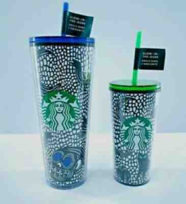 Starbucks 2020 Halloween Glow In The Dark Set 24oz Venti & 12oz Tall Tumbler - Sold on eBay Jul 06, 2021 for $99.98