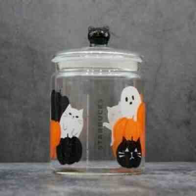 NEW Starbucks Thailand Halloween Series Pumpkin & Cat Glass Storage Jar Containe - Sold on eBay Aug 28, 2021 for $85.89