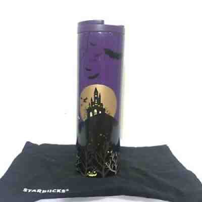 Starbucks Stainless Tumbler Troy 16oz Purple Black Castle Halloween Day 2019 - Sold on eBay Jul 15, 2021 for $84.00