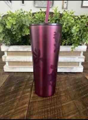 NEW Starbucks Fall 2020 Plum Rose Stainless Steel Tumbler 24oz Halloween cup - Sold on eBay Jul 22, 2021 for $79.99