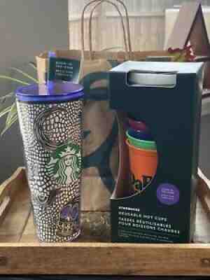Starbucks Halloween Glow in The Dark 24oz Tumbler (Venti) & Halloween Hot Cups - Sold on eBay Jul 05, 2021 for $75.00