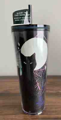 Starbucks Limited Edition Halloween 2021 Glow in the Dark Black Cat Tumbler HTF - Sold on eBay Sep 02, 2021 for $75.00