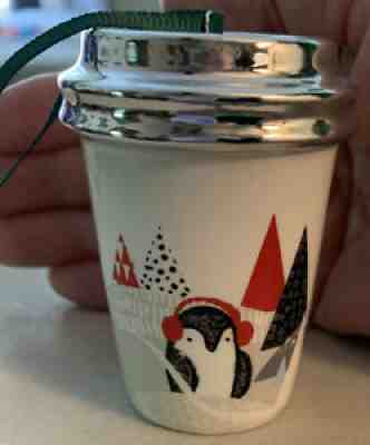 Starbucks Christmas Holiday 2016 Mini Coffee Mug Ornament Penguin Trees 2.5" HTF - Sold on eBay Aug 24, 2021 for $7.50