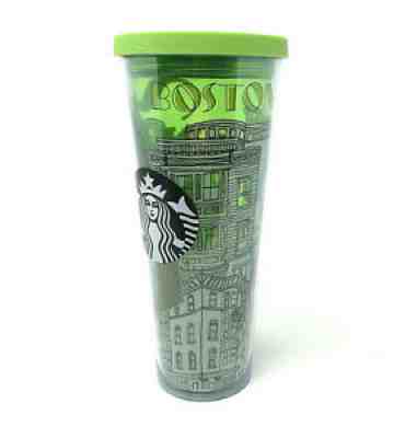 Starbucks BOSTON Green Venti Iced Tumbler Double Wall Plastic 24oz 2014 No Straw - Sold on eBay Sep 16, 2021 for $223.50