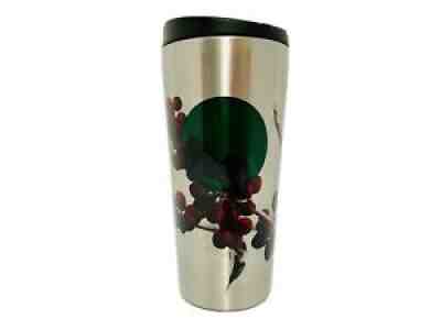 RARE 2014 16oz Starbucks Green Dot Collection Stainless Steel Cherries Tumbler - Sold on eBay Aug 31, 2021 for $29.99
