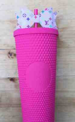 Starbucks Studded Barbie Pink Bow Topper For Tumbler - Sold on eBay Jul 25, 2021 for $25.00