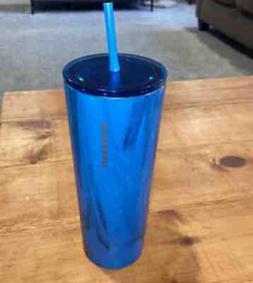 RARE Starbucks Matte Blue Marble Stainless Steel Tumbler 24 Fl Oz Cold Cup 2018 - Sold on eBay Jul 23, 2021 for $20.50