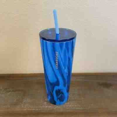 Starbucks Matte Blue Marble Stainless Steel 24 oz Tumbler 2018 Ocean Blues - Sold on eBay Jul 04, 2021 for $75.00
