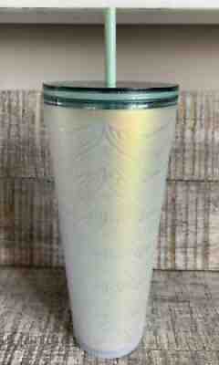 NEW Starbucks 2021 Iridescent Mermaid Tail 24 Oz. Cold Cup Venti Tumbler - Sold on eBay Aug 31, 2021 for $28.99