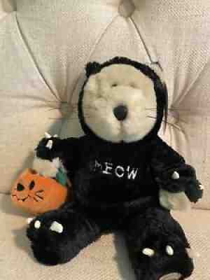 Starbucks 2002 Bearista 22nd Ed Bear in Black Cat Costume 10" Halloween Plush - Sold on eBay Aug 06, 2021 for $7.99
