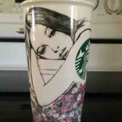 Starbucks 2013 Charlotte Ronson Ceramic 12 oz Travel Tumbler w/Lid - Sold on eBay Sep 16, 2021 for $25.00