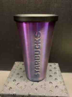 Starbucks 2014 Iridescent Purple, Blue, Cold Cup. Stainless Steel Tumbler 16 oz - Sold on eBay Aug 28, 2021 for $20.00