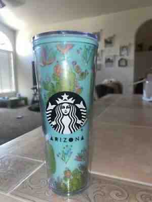 Starbucks ARIZONA Cactus Print Acrylic Cold Cup Tumbler Venti 24oz FLAW - Sold on eBay Aug 19, 2021 for $29.99