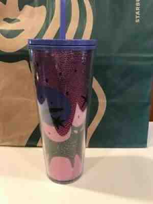 STARBUCKS Halloween 2020 Black Cat Moon Stars Purple 24oz Venti Cold Cup Tumbler - Sold on eBay Aug 03, 2021 for $33.44