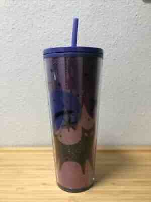 Starbucks Halloween 2020 Black Cat Moon Stars Purple 24oz Venti Cold Cup Tumbler - Sold on eBay Aug 11, 2021 for $39.99