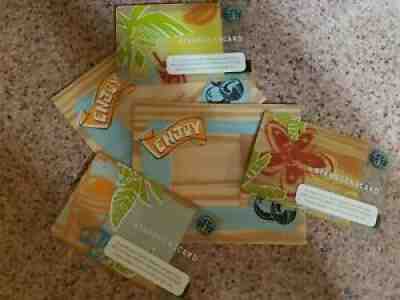 15 Years Old! 2006 Starbucks Summer Trio Gift Cards (3) w/2 Frames All NEW - Sold on eBay Sep 15, 2021 for $7.00