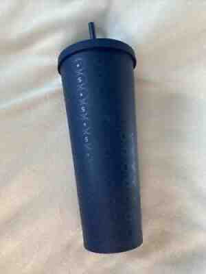 RARE Starbucks 2017 Matte Navy S Star Pattern Venti 24oz Cold Cup Tumbler EUC - Sold on eBay Sep 08, 2021 for $47.00