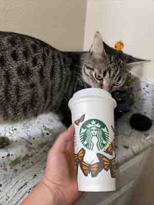 Starbucks Monarch Butterflies Reusable Grande Cup DISCONTINUED NEW Partner Art - Sold on eBay Jul 07, 2021 for $8.50