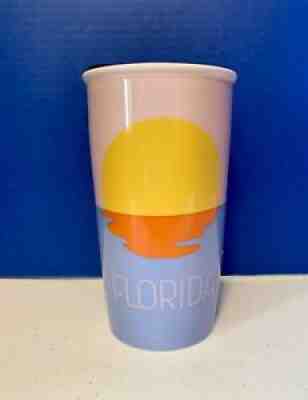 HTF! 2017 Starbucks FLORIDA Sun Ceramic 12oz Travel Tumbler Mug EXCELLENT! - Sold on eBay Jul 30, 2021 for $14.50