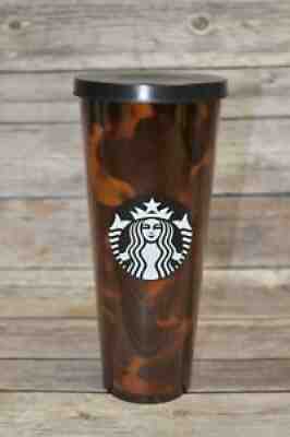 2019 Starbucks Venti 24 oz Tortoise Shell Leopard Mocha Swirl Tumbler Cup w/ Lid - Sold on eBay Sep 16, 2021 for $49.95