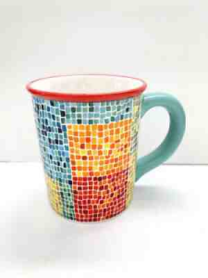 Starbucks Barista Coffee Mug 2002 Ceramic Multi Color Mosaic Tile 16 Oz Blocks - Sold on eBay Sep 17, 2021 for $27.00