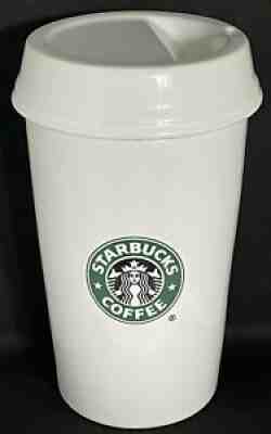 2000 STARBUCKS BARISTA Ceramic Insulated "TO GO CUP" Coffee Bean Canister SIREN - Sold on eBay Aug 07, 2021 for $32.00
