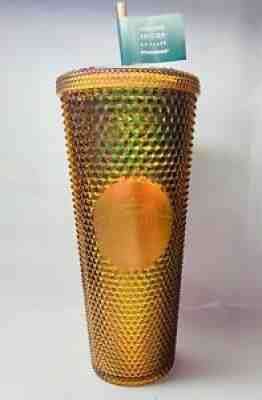 Starbucks Honeycomb Copper 24oz Studded VENTI Tumbler Cold Cup 50th Ann. BNWT - Sold on eBay Jul 28, 2021 for $19.00