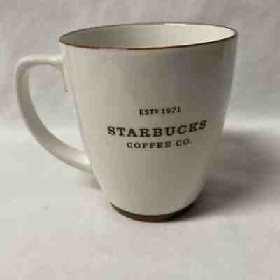 Starbucks Coffee Co. Est. 1971 Abbey Mug Cream with Brown Trim 18 oz 2006 - Sold on eBay Jul 18, 2021 for $14.00