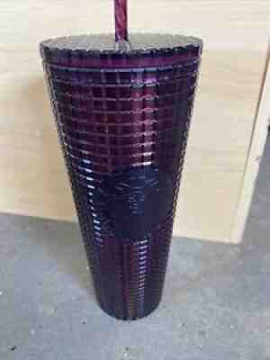 Starbucks Iridescent Berry Plum Grid Holiday 2020 Venti Tumbler 24 oz - Sold on eBay Jul 21, 2021 for $21.99