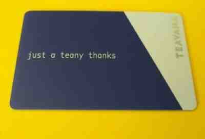 STARBUCKS GIFT CARD 2016 " TEAVANA ð?? JUST A TEANY THANKS " HTF~ NO VALUE - Sold on eBay Aug 18, 2021 for $5.35