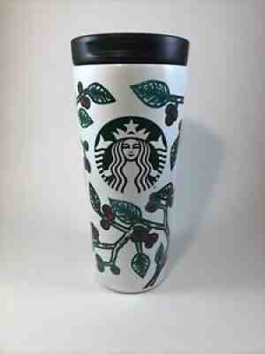 STARBUCKS Coffee Tea Refill Tumbler Holiday Holly Travel Mug January 2017 16 oz - Sold on eBay Jul 01, 2021 for $18.99