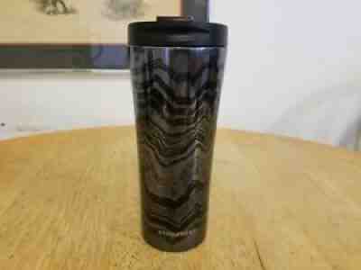 Starbucks 2017 Stainless Steel Charcoal Gray Tumbler With Black Wavy Lines, 16oz - Sold on eBay Jul 06, 2021 for $18.95