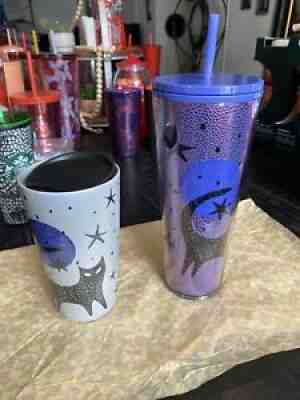 NWT Starbucks HALLOWEEN ð??? 2020 Black Cat Cold Cup TUMBLER and CUP Purple Set! - Sold on eBay Jul 05, 2021 for $60.00