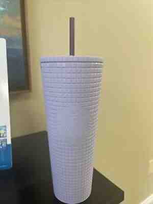 Starbucks Winter 2021 Matte Lilac Lavender Purple Grid Studded 24 oz Tumbler NEW - Sold on eBay Sep 15, 2021 for $26.80