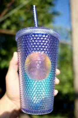 NWT Starbucks BLUE OMBRE BLING Studded Cold Cup Tumbler 16oz Summer 2021 - Sold on eBay Jul 09, 2021 for $22.00