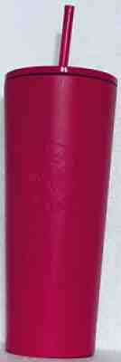 STARBUCKS 24 Oz. STAINLESS STEEL Tumbler BARBIE HOT PINK MATTE EMBOSSED SIREN - Sold on eBay Sep 18, 2021 for $133.50