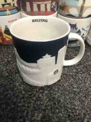 Beijing China 16 fl oz Starbucks Relief Mug Blue & White - Sold on eBay Aug 21, 2021 for $39.00