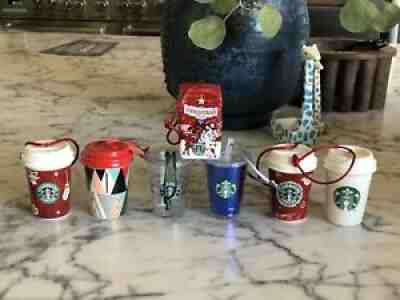 Lot Of 7 Starbucks Coffee Cups & Bags Christmas Ornaments - Sold on eBay Jul 08, 2021 for $39.00