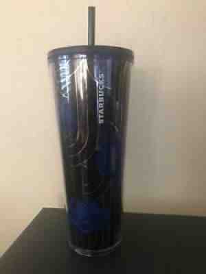 STARBUCKS TUMBLER 24 oz BLACK WITH BLUE ROSE BRAND NEW 2020 - Sold on eBay Jul 06, 2021 for $25.95