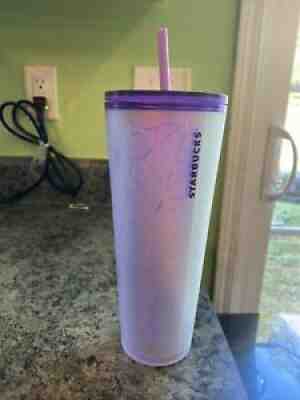 Starbucks 2021 Purple and Frosted White Spiderweb Halloween Tumbler 24oz - Sold on eBay Sep 15, 2021 for $29.99