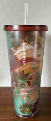 Starbucks Terracotta Desert Acrylic Cold Cup Tumbler 24oz Venti Cactus Summer 19 - Sold on eBay Aug 12, 2021 for $45.00