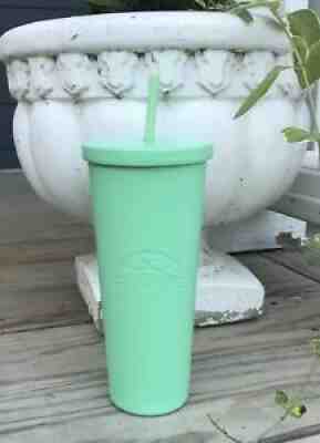 Starbucks 2016 Green Mint Stainless Steel Venti Cold 24 oz Tumbler Straw Matte - Sold on eBay Sep 18, 2021 for $59.00
