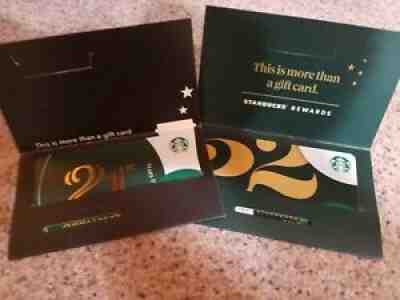 PAIR! KOREA'S Starbucks 21st & 22d Anniversary Gift Cards MINT w/Sleeves US Sell - Sold on eBay Sep 18, 2021 for $6.50